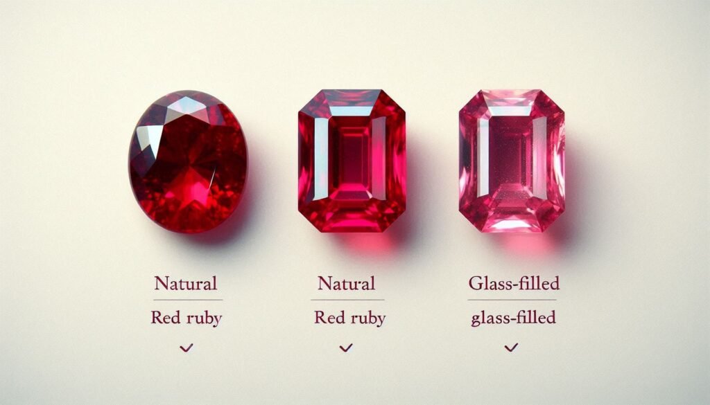 natural vs glass filled ruby