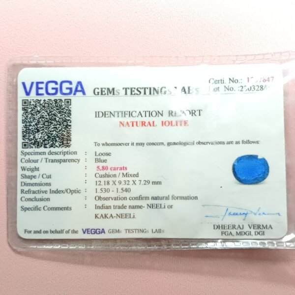 6.5 ratti neeli iolite
