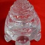 natural sphatik shri yantra on tortoise 594gm