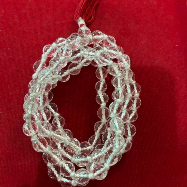 sphatik mala original, weight 62.540 gm