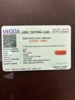 certificate of red coral