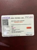 Certificate of red coral- GA1442