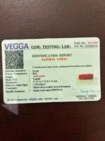 Certificate of red coral- GA