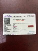Certificate of red coral- GA