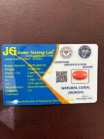 Certificate of red coral- GA0728