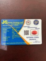 Certificate of red coral- GA0724