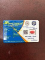 Certificate of red coral- GA0726