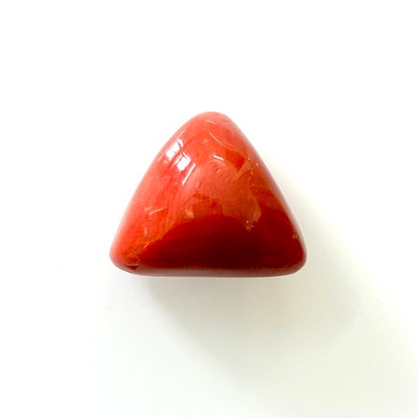red coral moonga 12.34 carat tringular shape-GA8441