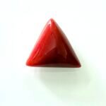 red coral moonga 8.25 carat tringular shape- GA8445