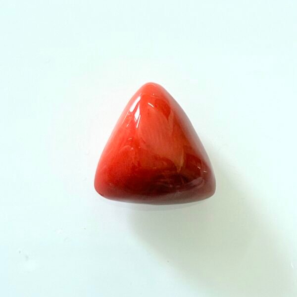 9.25 carat triangular coral, red colour