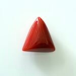 red coral 9.83 carat tringural shape