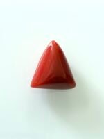 red coral 9.83 carat tringural shape