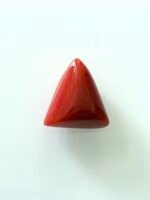 red coral 9.83 carat tringural shape